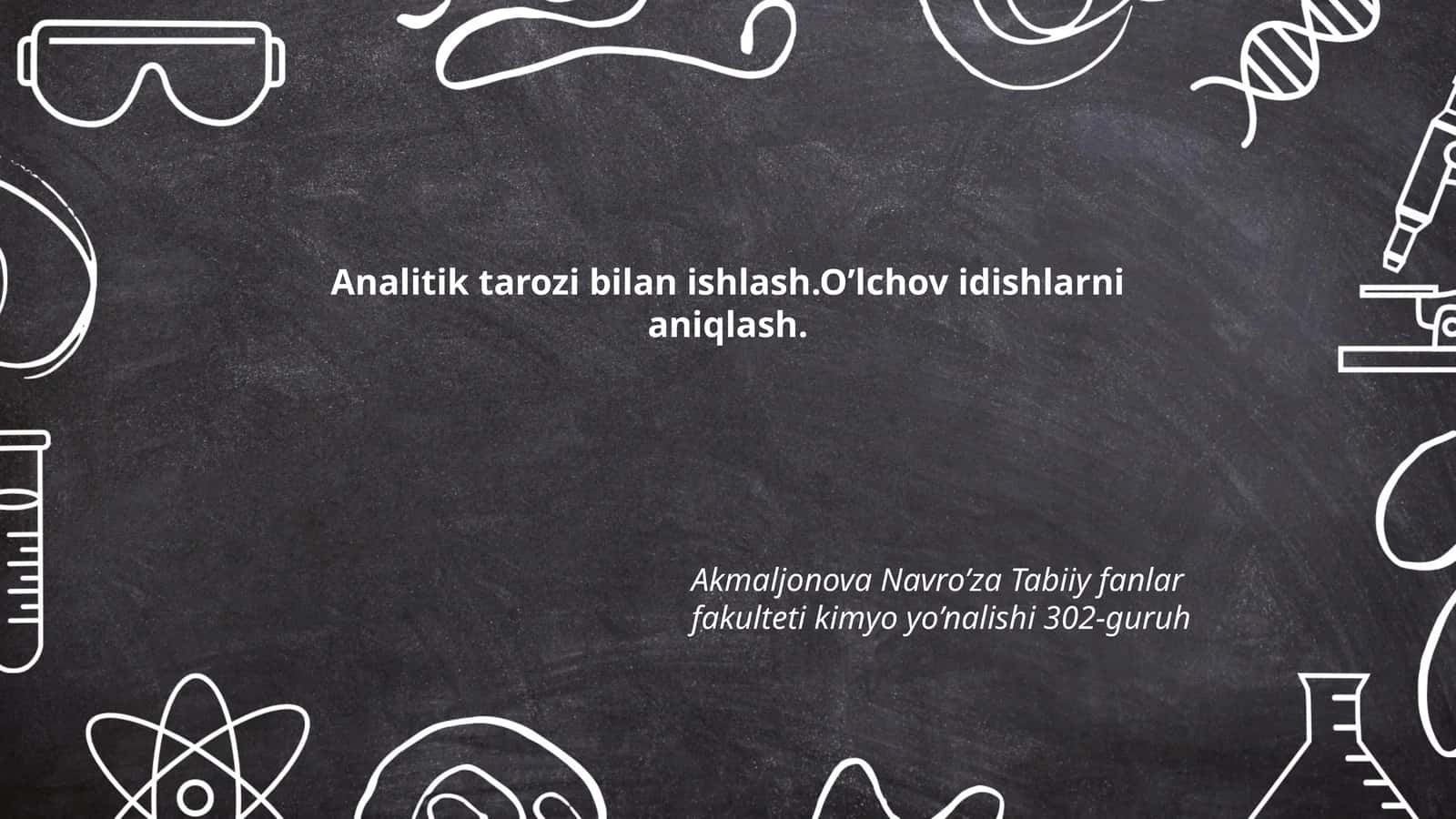 Analitik tarozining tuzilishi va ishlash prinsiplari 1