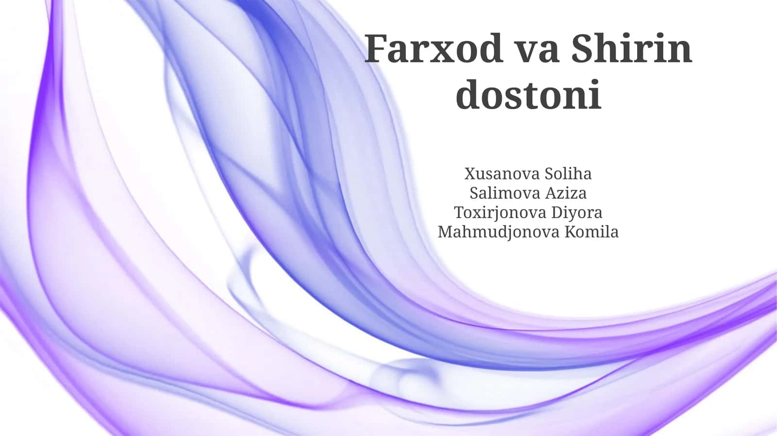 Farxod va Shirin dostoni 1