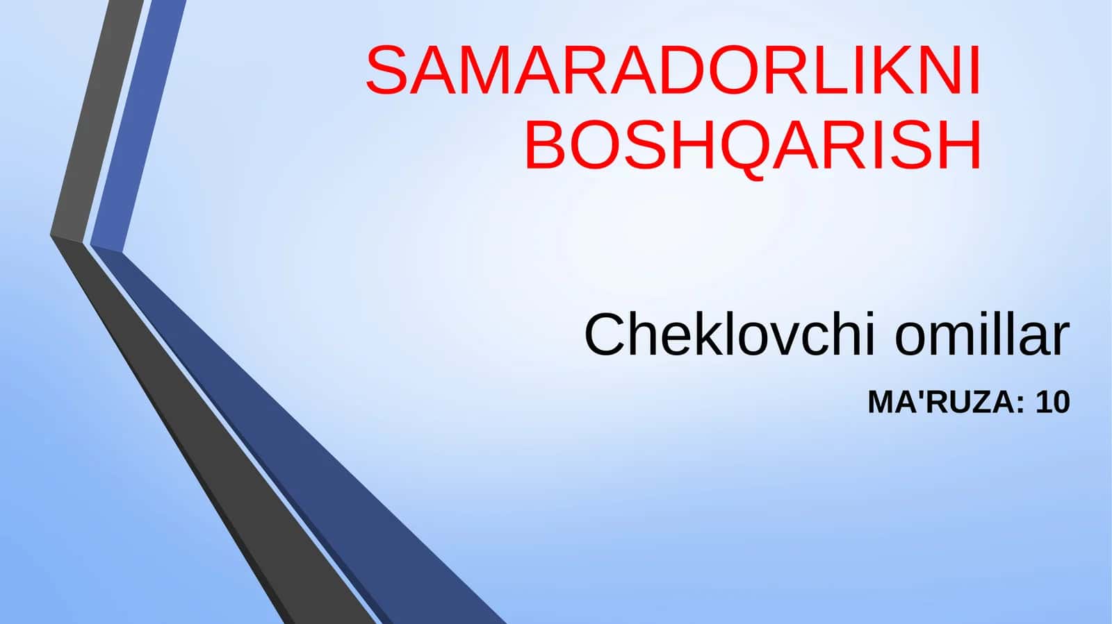 Cheklovchi omillar 1