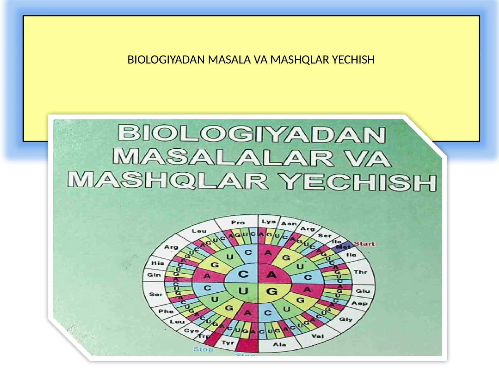BIOLOGIYADAN MASALA VA MASHQLAR YECHISH 1