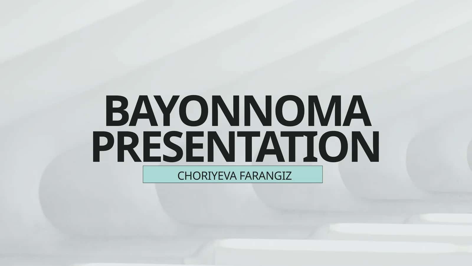 BAYONNOMA PRESENTATION 1