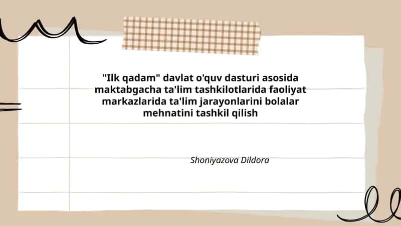 Ilk qadam davlat o'quv dasturi 1