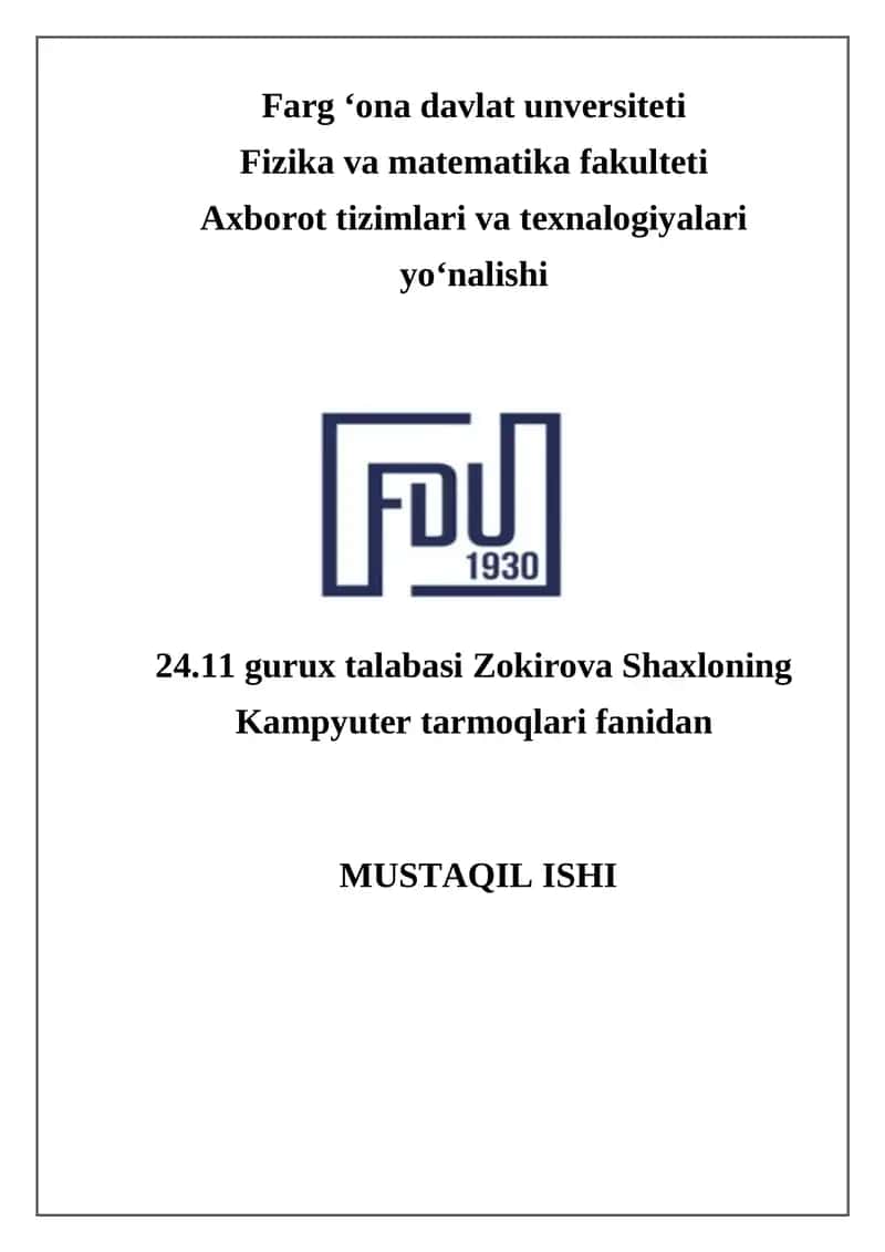 Magistral marshrutizatorlar 1