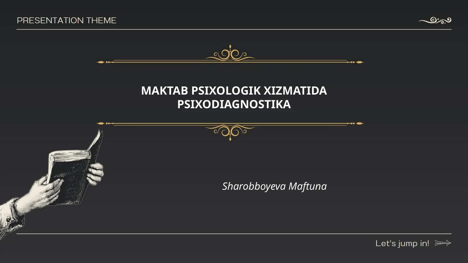 MAKTAB PSIXOLOGIK XIZMATIDA PSIXODIAGNOSTIKA 1