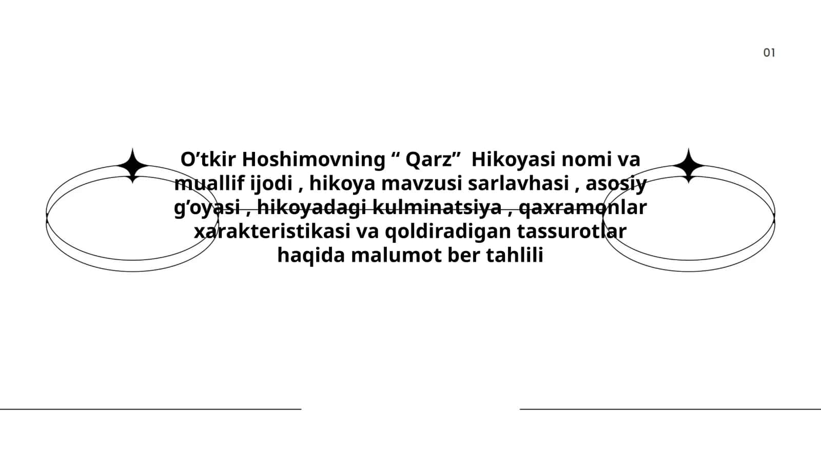 O’tkir Hoshimovning “Qarz” Hikoyasi 1