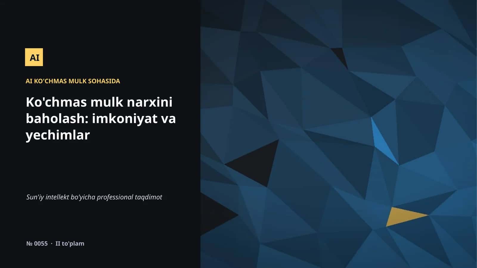 AI KO'CHMAS MULK SOHASIDA 1