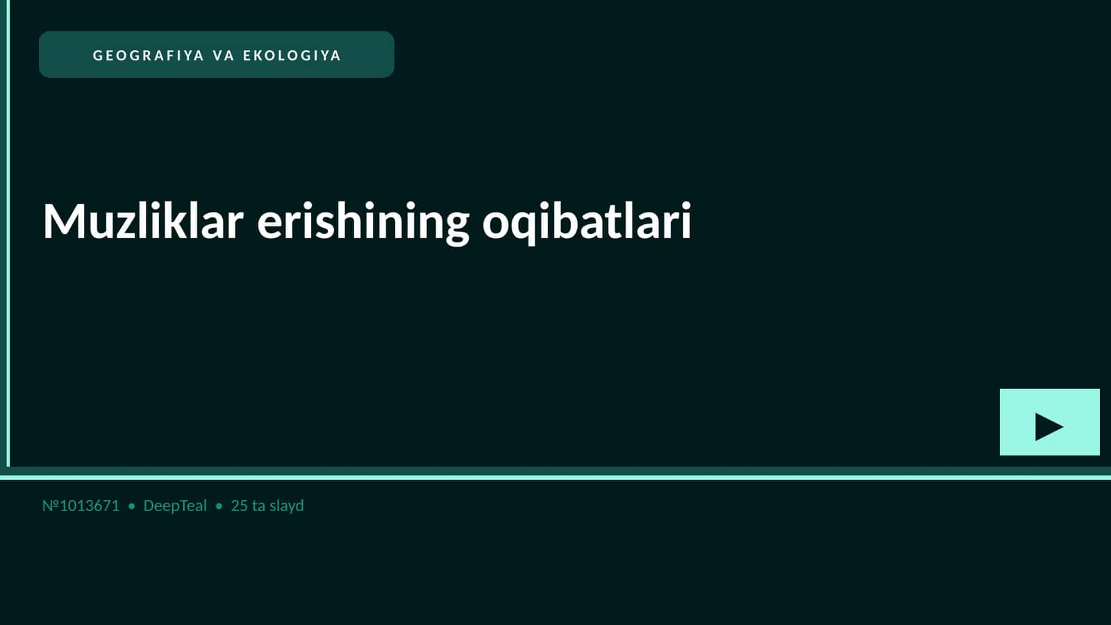 Muzliklar erishining oqibatlari 1