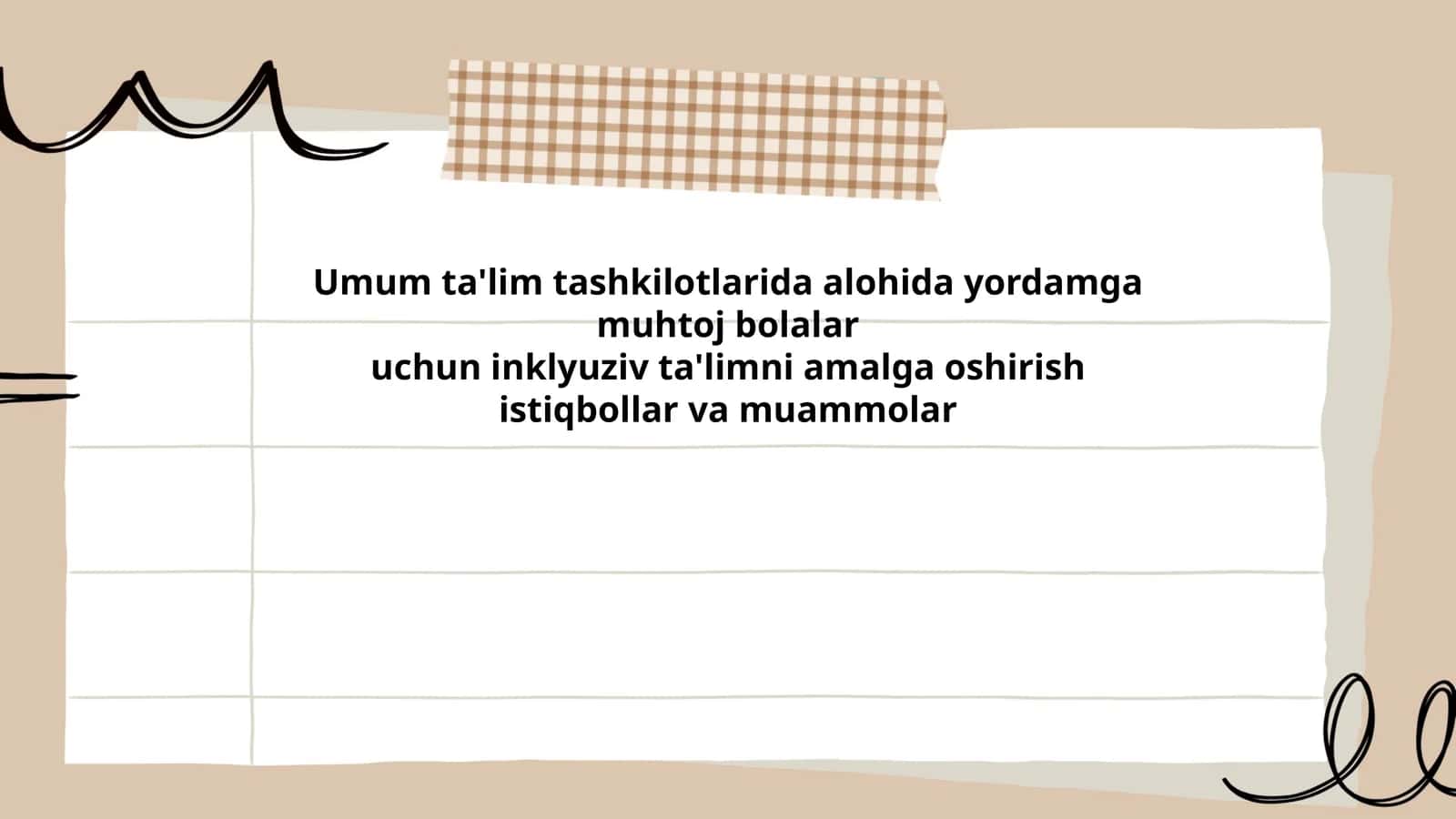Inklyuziv ta'limning huquqiy asoslari va milliy siyosat 1