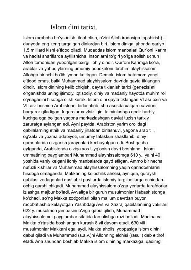 Islom dini tarixi 1