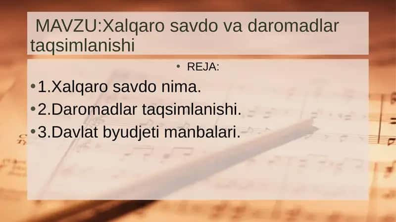 Xalqarosavdovadaromadlartaqsimlanishi 1