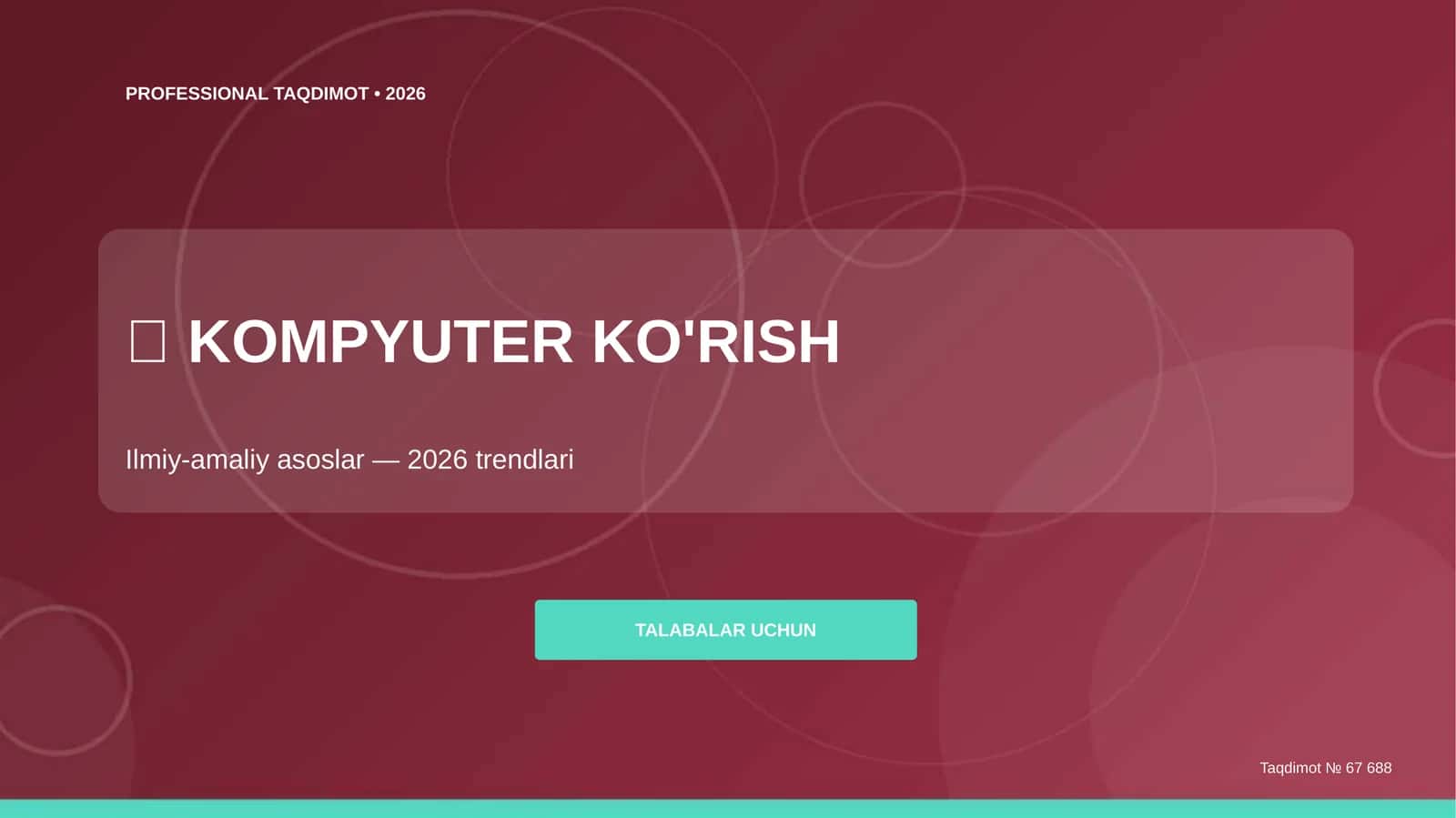 Kompyuter ko'rish: ilmiy-amaliy asoslar (2026 trendlari) 1