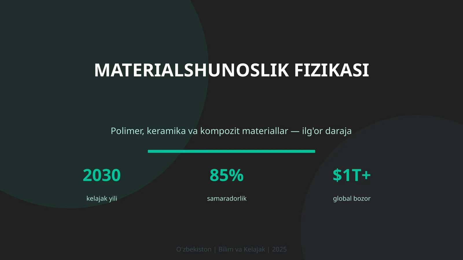 MATERIALSHUNOSLIK FIZIKASI 1