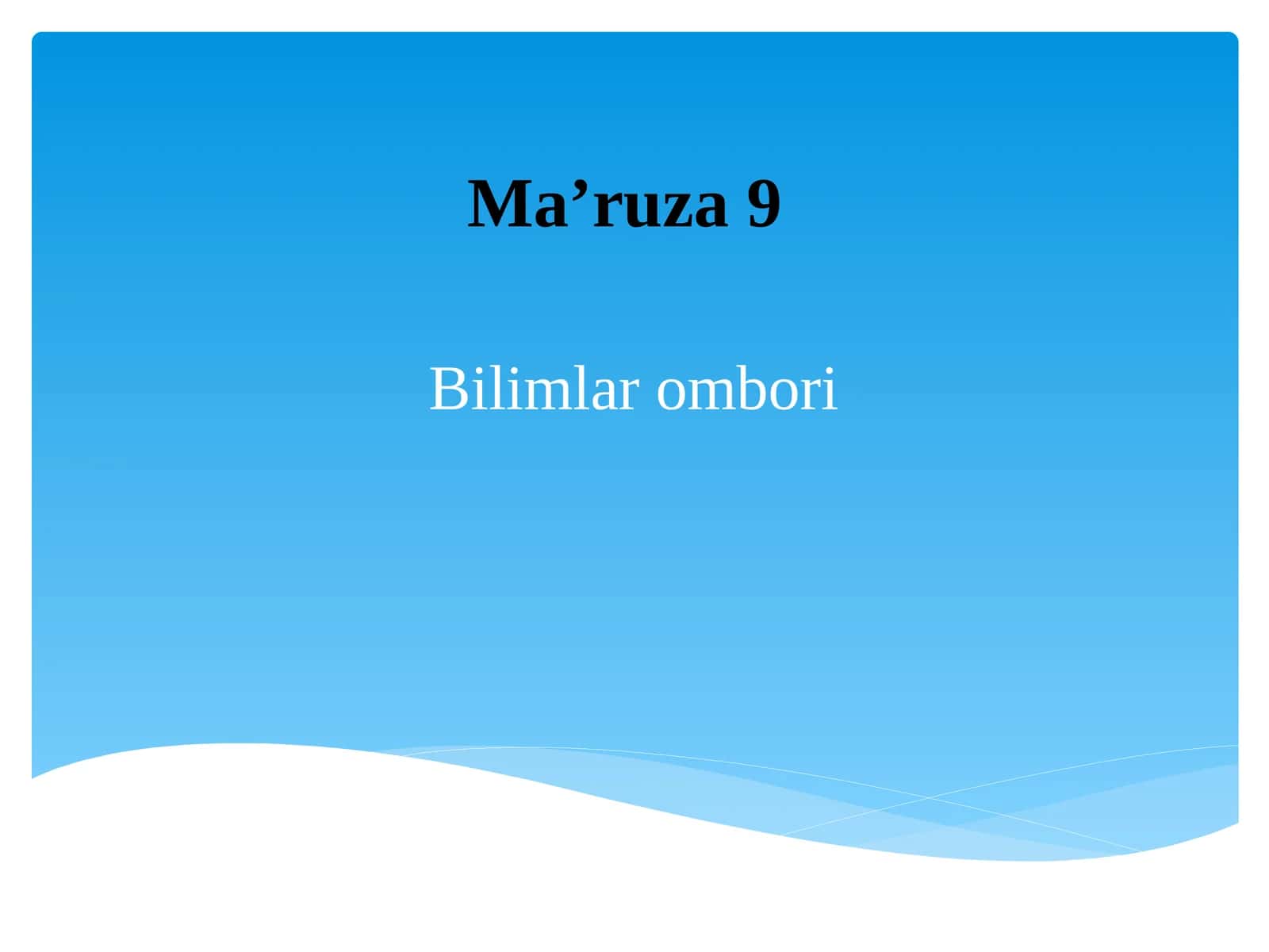Bilimlar ombori 1