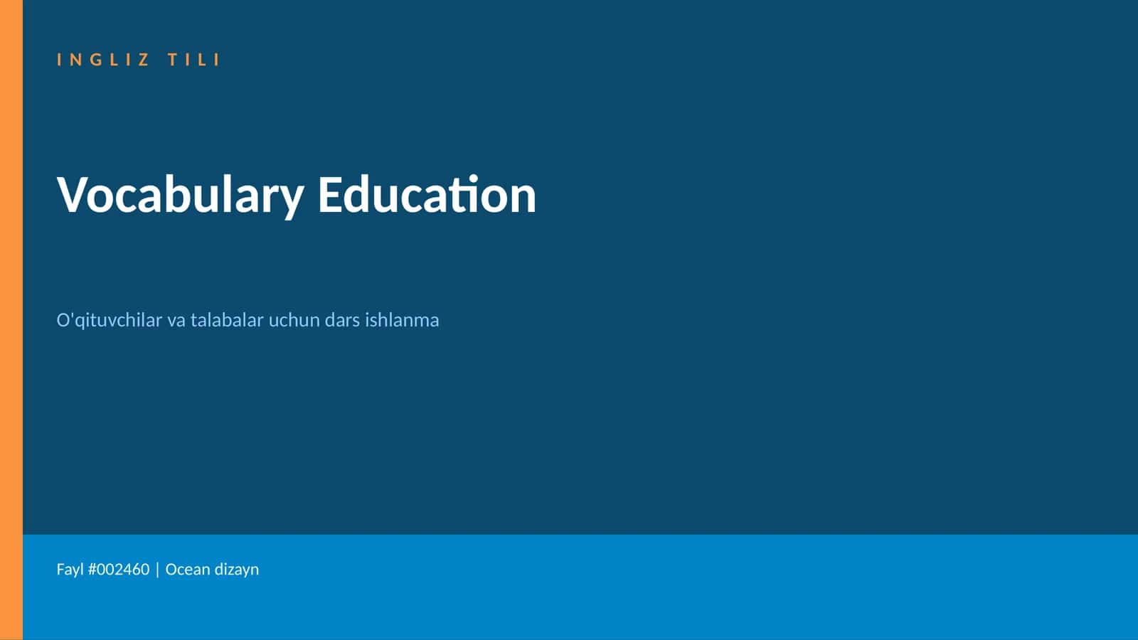 Vocabulary Education 1