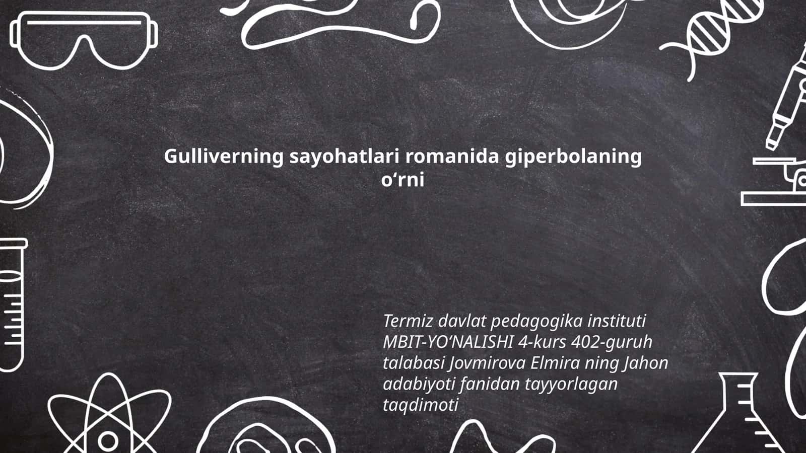 Jahon adabiyoti fanidan tayyorlagan taqdimoti 1
