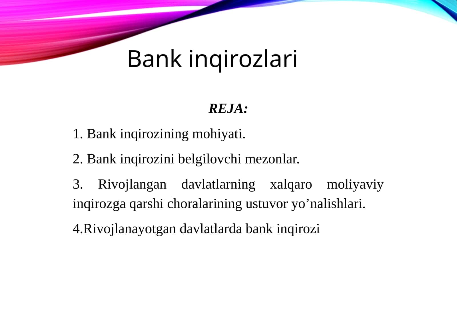Bank inqirozlari 1