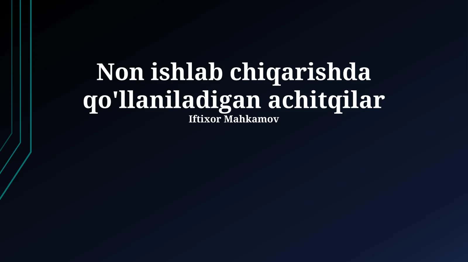 Xamirturushdan olingan bioaktiv moddalar 1