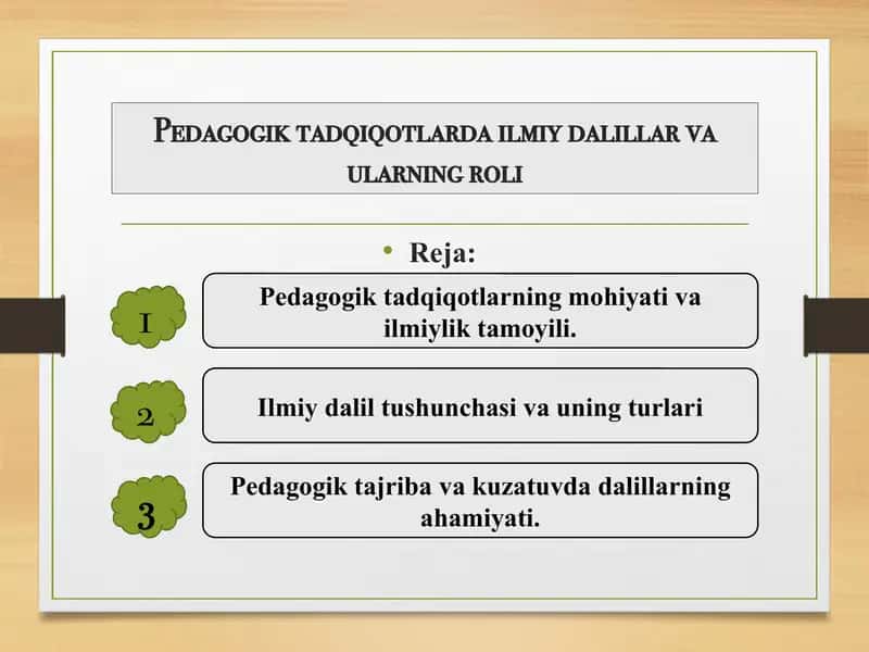 Pedagogik tadqiqotlarda ilmiy dalillar va ularning roli 1