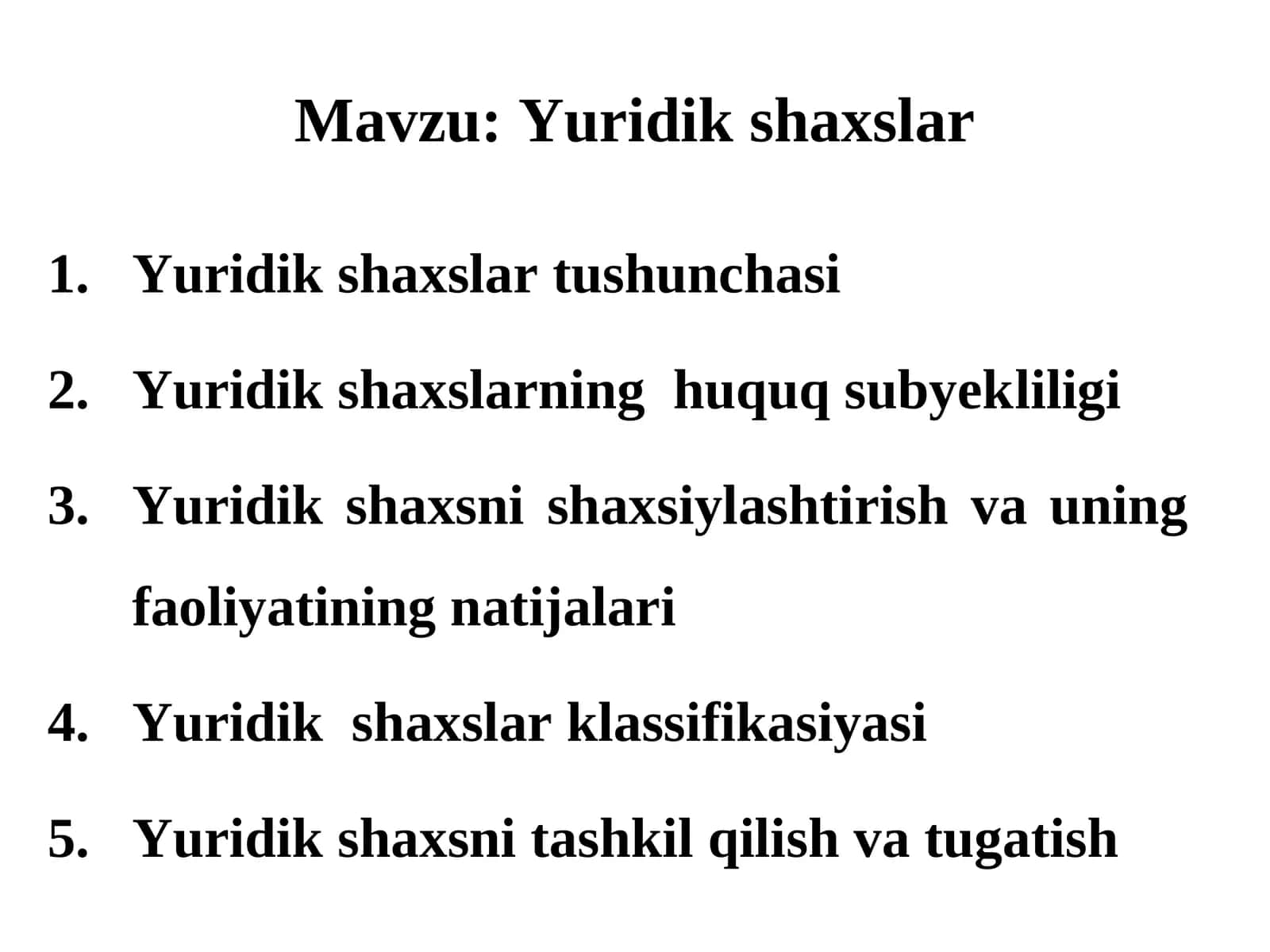 Yuridik shaxslar 1