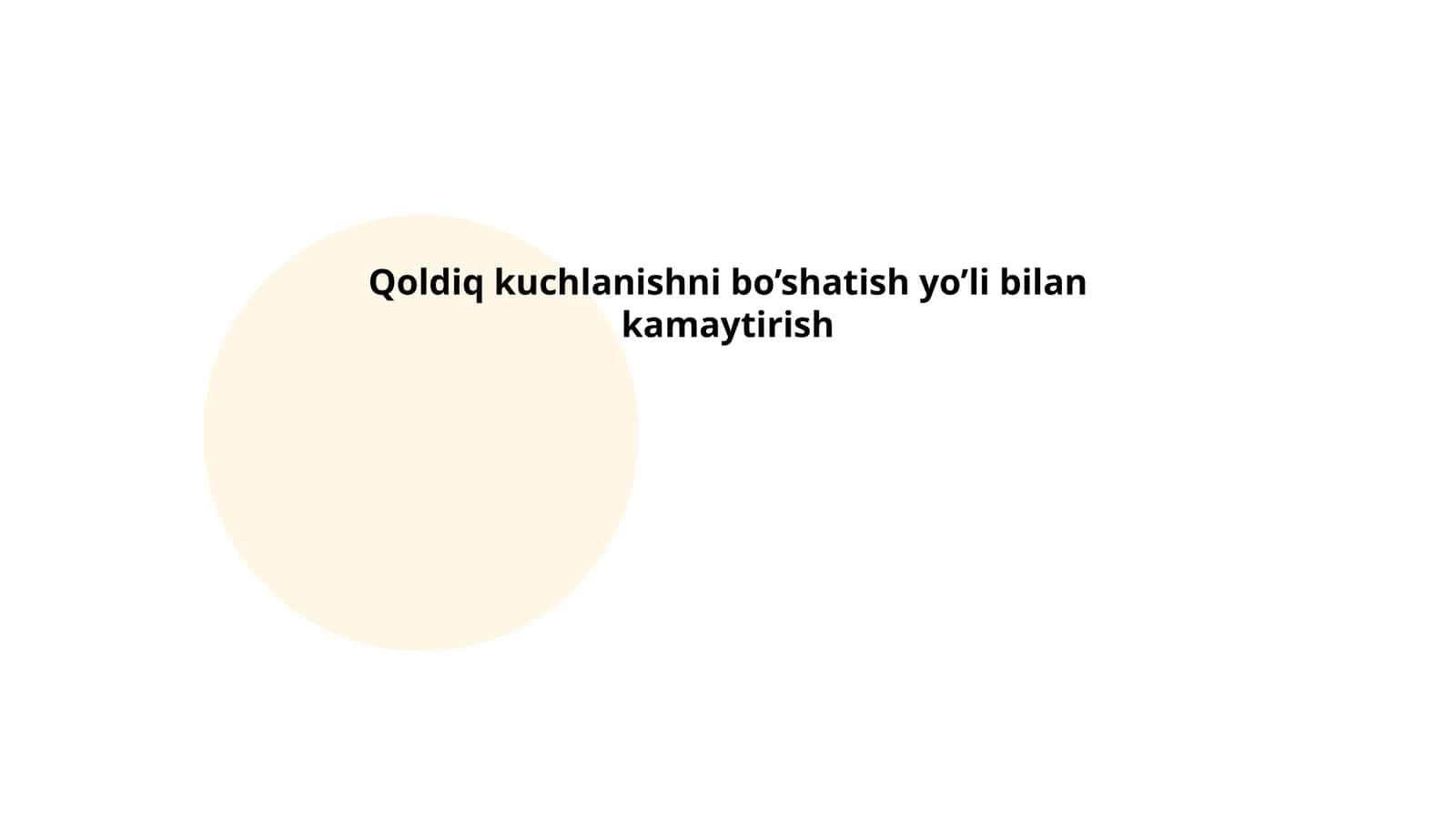 Qoldiq kuchlаnishni bo’shаtish yo’li bilаn kаmаytirish 1