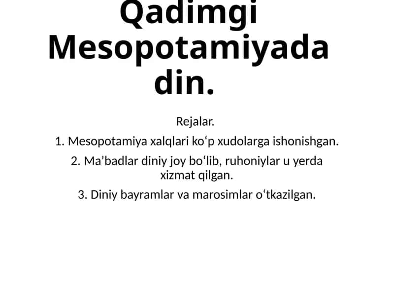 Qadimgi Mesopotamiyada din 1
