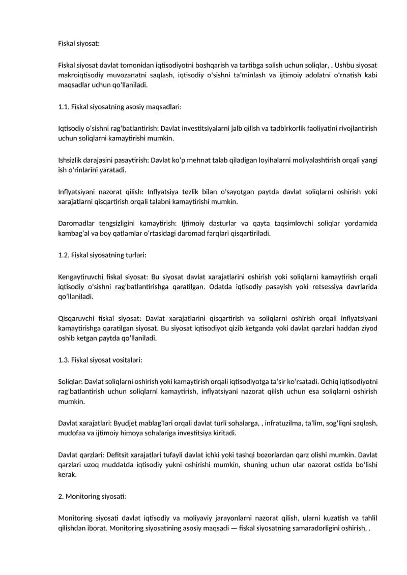 Fiskal siyosat 1