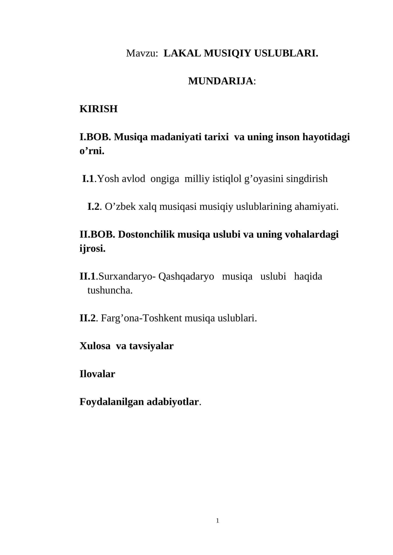 LAKAL MUSIQIY USLUBLARI 1