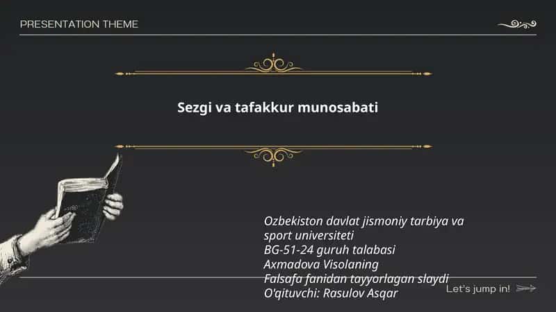 Sezgi va tafakkur munosabati 1