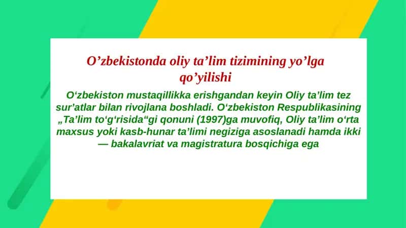 Oliy Taʼlim Tizimi 1