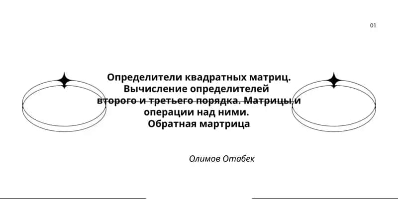 Определители квадратных матриц 1