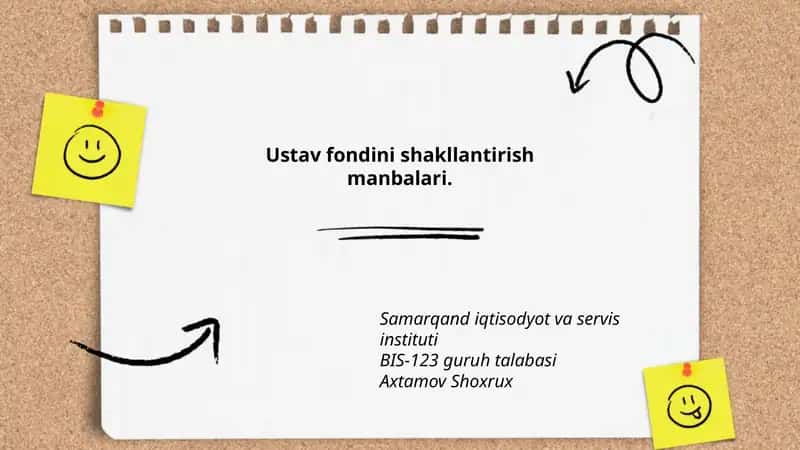 Ustav fondini shakllantirish 1