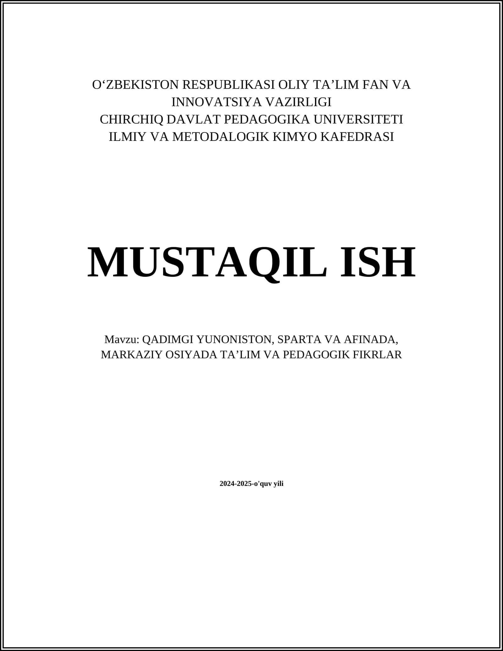 Qadimgi Yunonistonning ta'lim tizimi 1