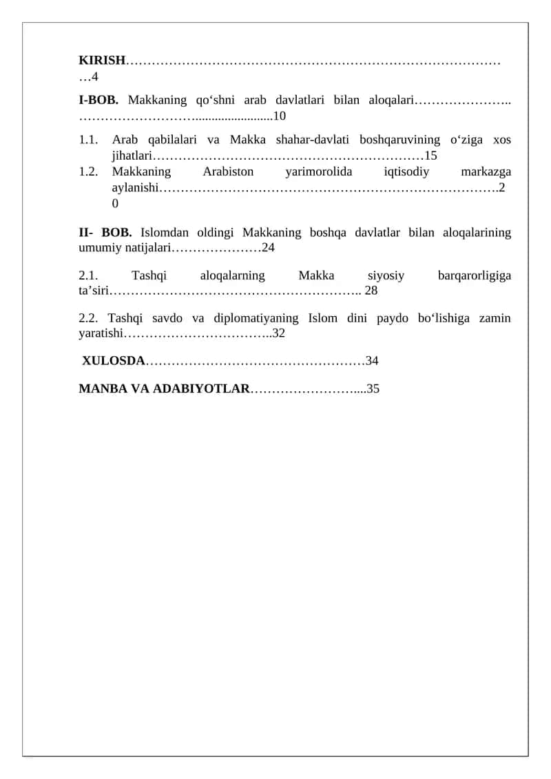 Makka shahri bilan aloqalar 1