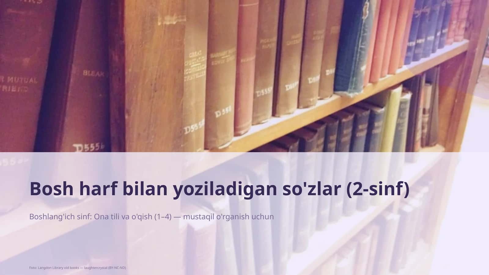 Bosh harf bilan yoziladigan so'zlar (2-sinf) 1