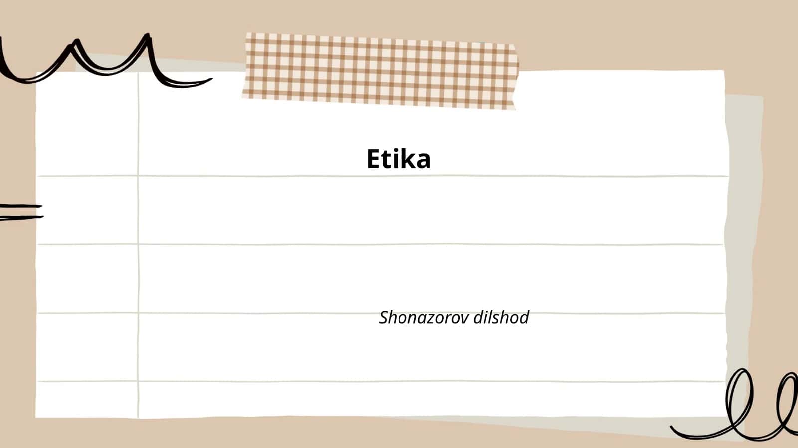 Etika va madaniyat 1