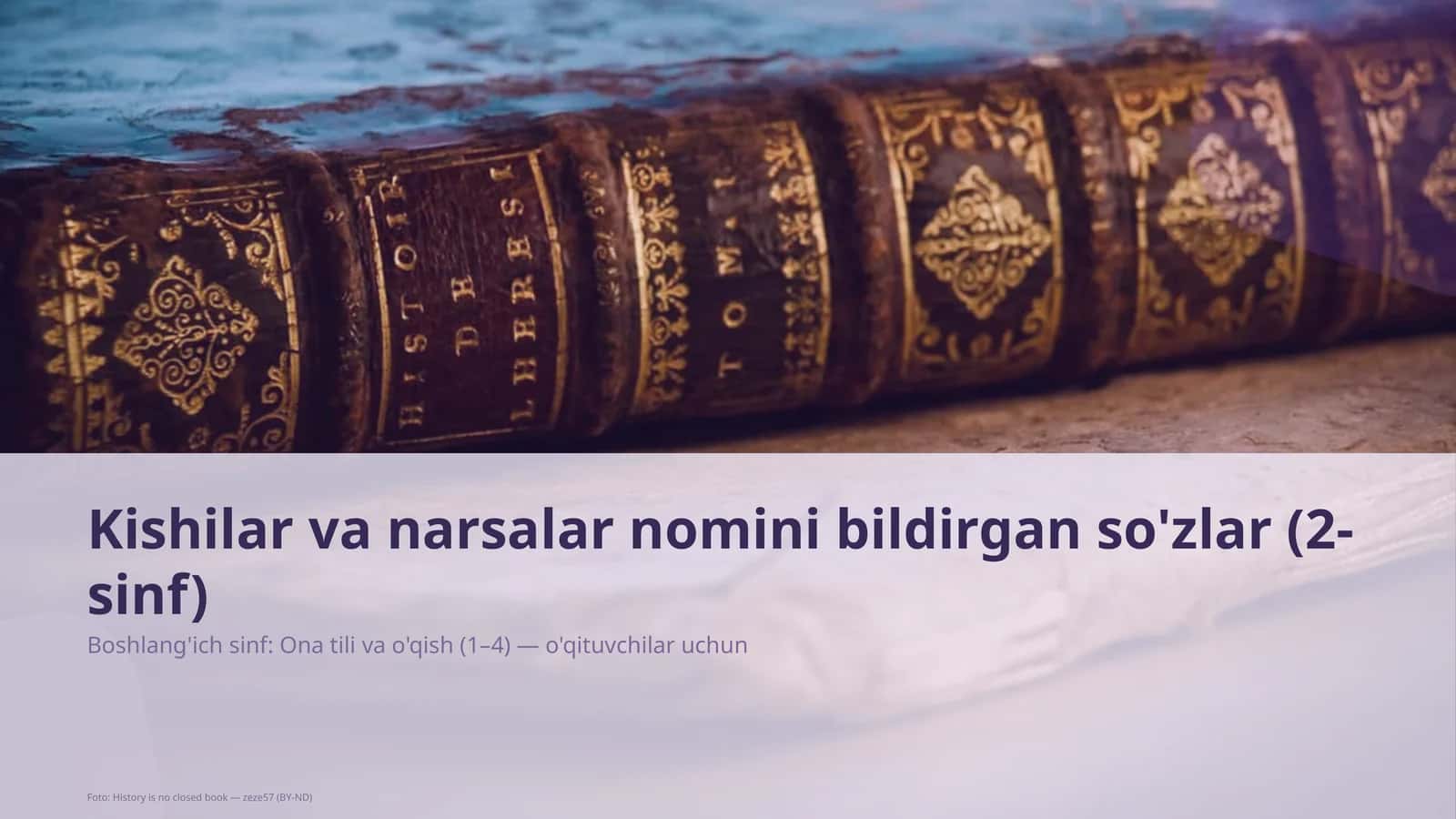 Kishilar va narsalar nomini bildirgan so'zlar (2-sinf) 1