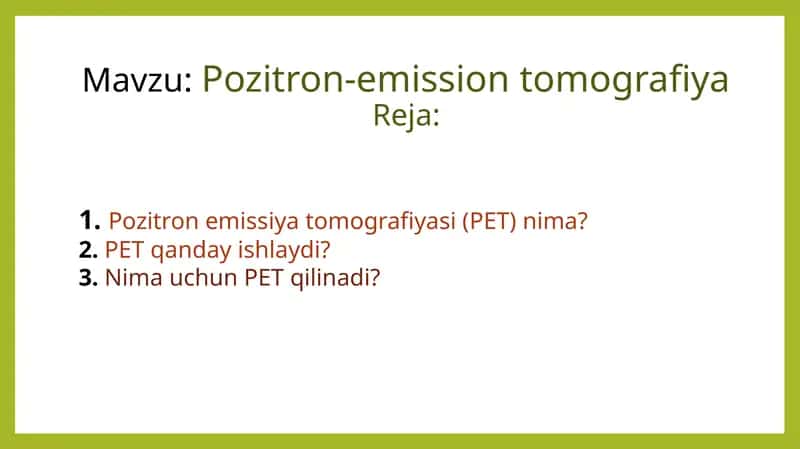 Pozitron-emission tomografiya 1