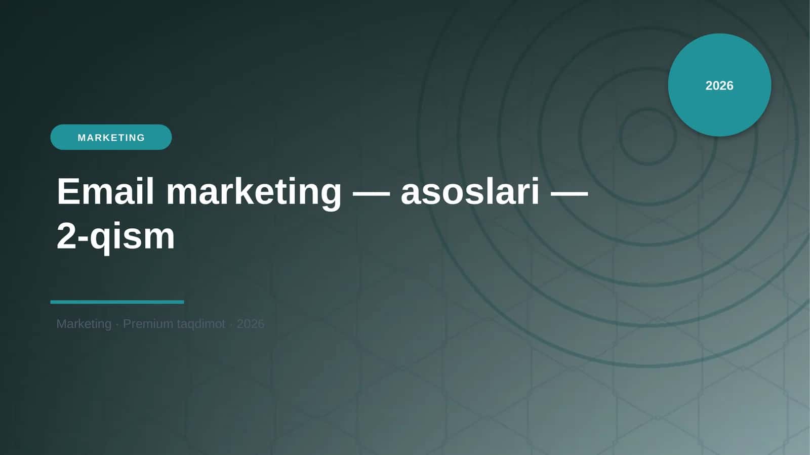 Email marketing — asoslari — 2-qism 1