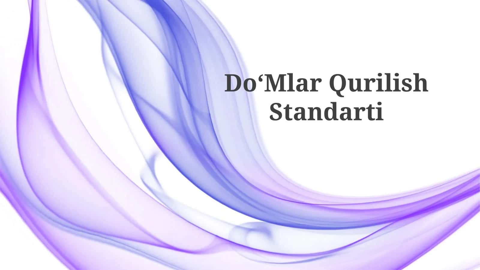 DoʻMlar Qurilish Standarti 1