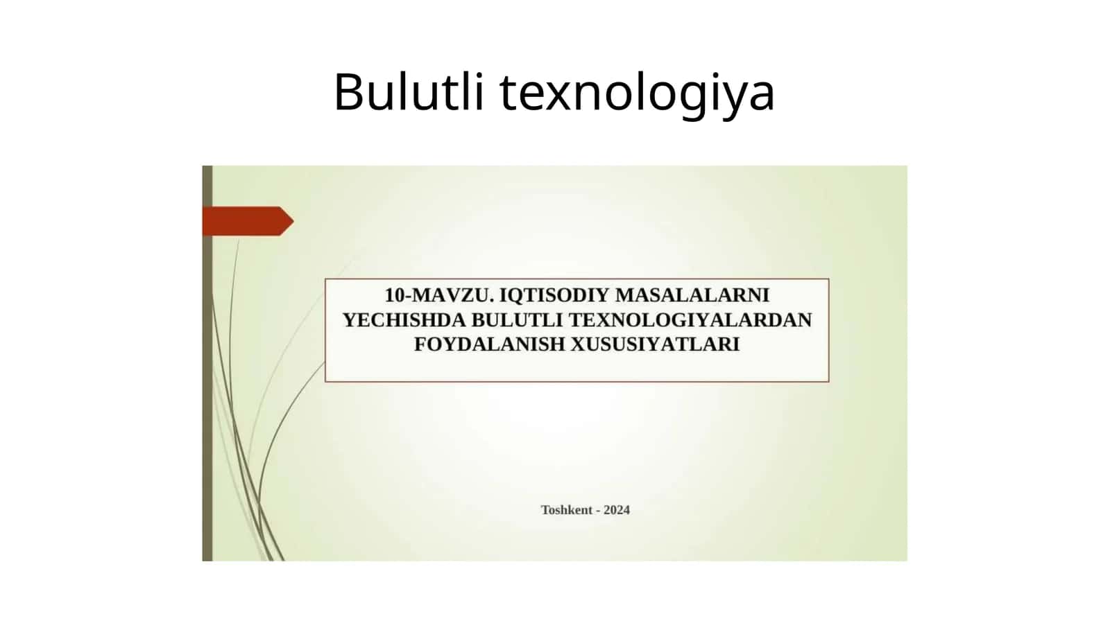 Bulutlitexnologiya 1