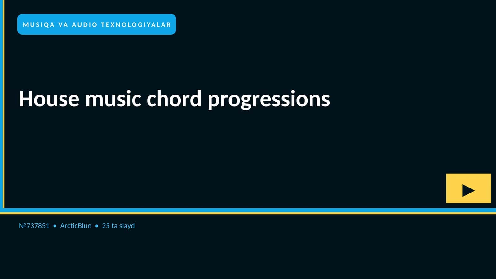 House music chord progressions 1