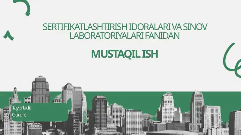 Qurilish tashkiloti faoliyatining asosiy ko'rsatkichlarini baholash 1