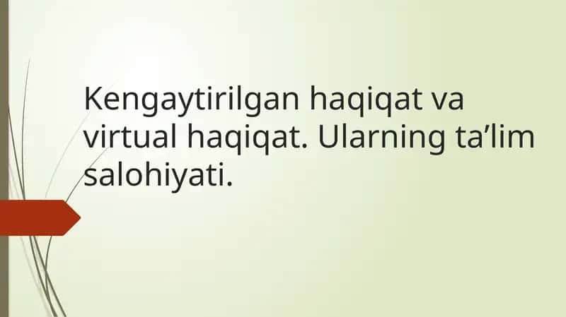Virtual vaqolikning turlari 1