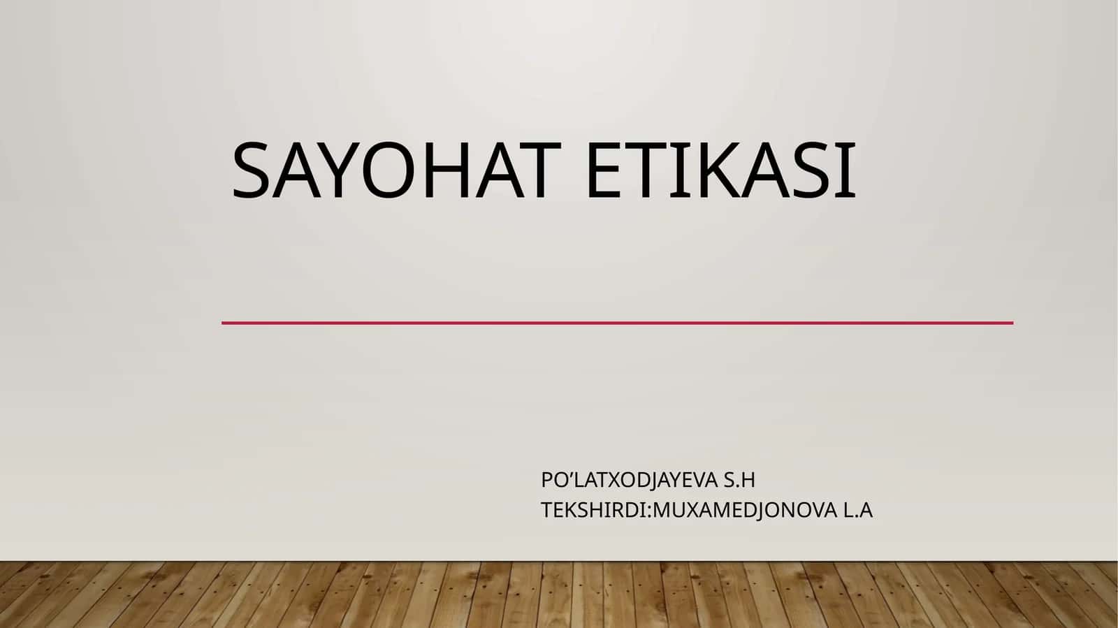 SAYOHAT ETIKASI 1