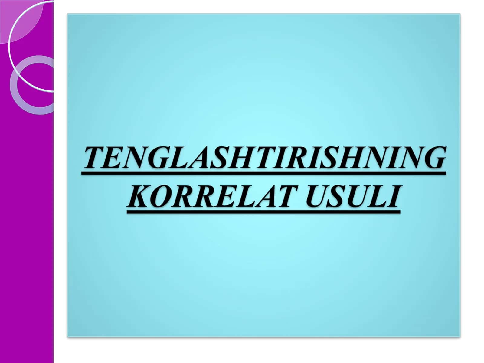 Korrelyatsion tahlil 1