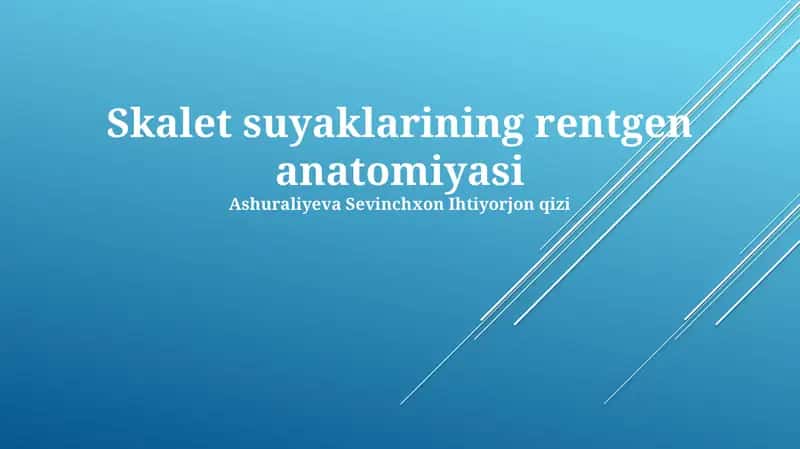 Skalet suyaklarining rentgen anatomiyasi 1