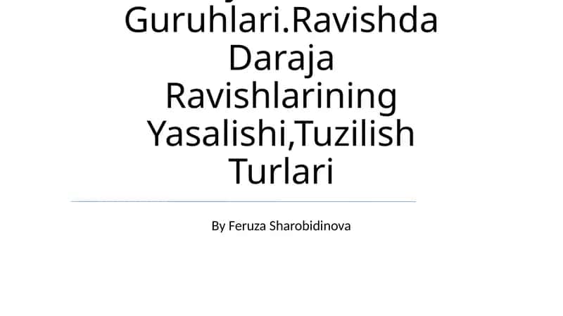 Ravishning Ta'Rifi 1