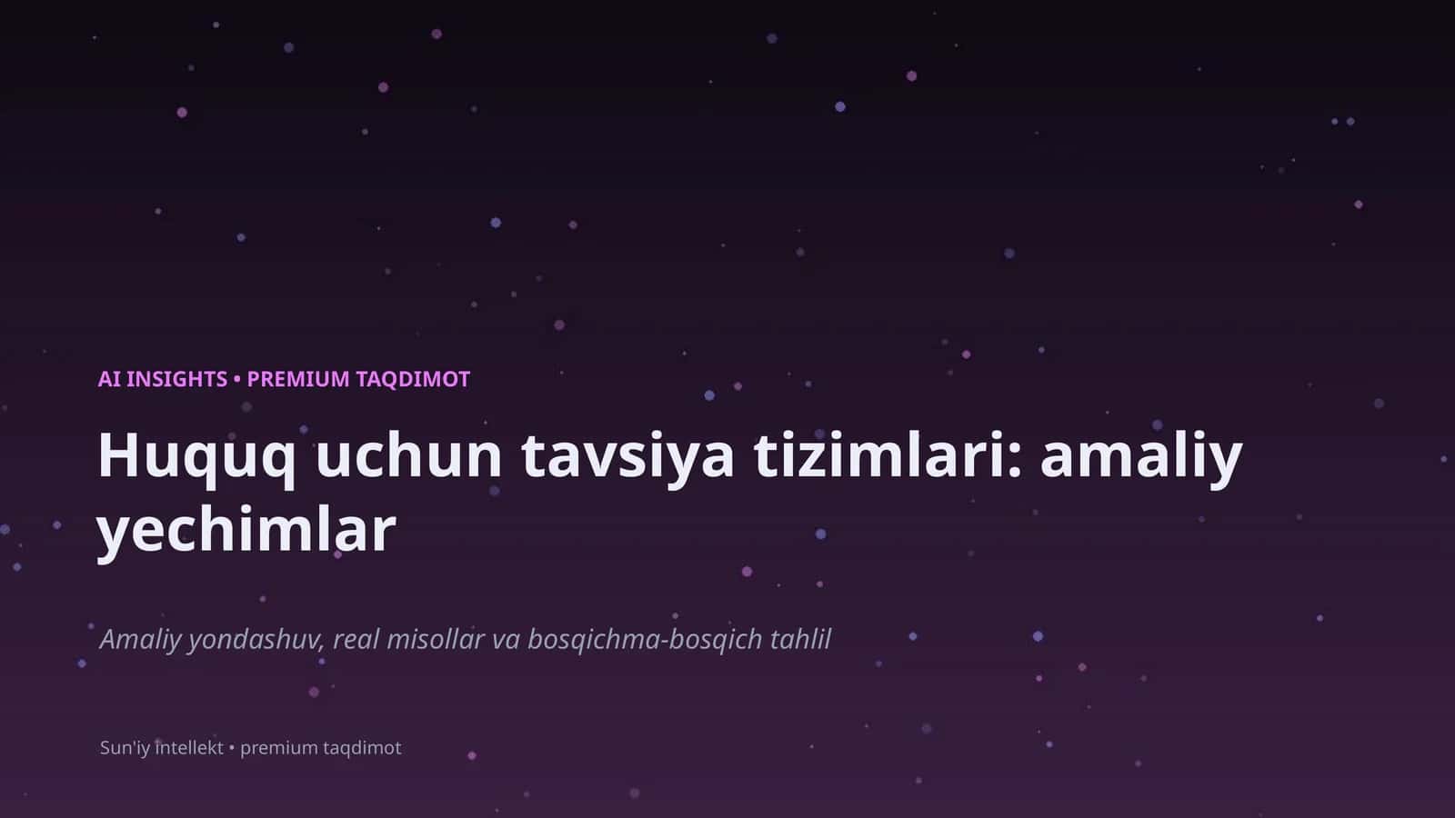 Sun'iy intellekt • premium taqdimot 1