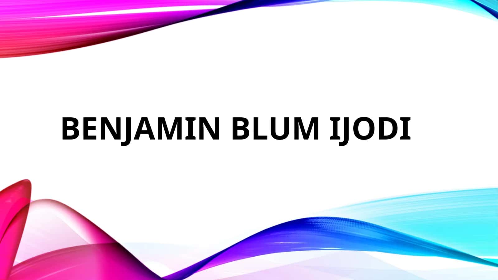 Benjamin Blum ijodi 1