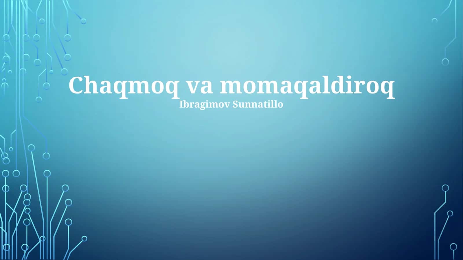 Chaqmoq va momaqaldiroq 1